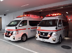 Vehicles located at Yokohama City Emergency Workstation