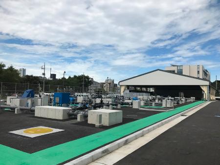 Photographs of pipeline training facilities in Nakamura Water Plaza