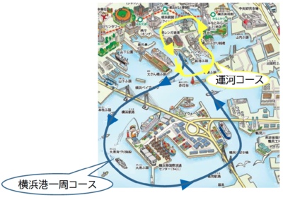 Sightseeing boat course map