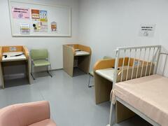 Nursing rooms and water heaters for milk preparation