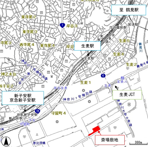 Location map of the eastern saijo (tentative name)